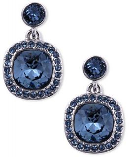 Givenchy Earrings, Silver Tone Swarovski Denim Blue Glass Stone Drop Earrings   Fashion Jewelry   Jewelry & Watches