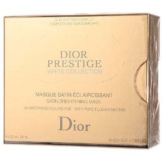 Christian Dior Prestige White Collection Satin Brightening Mask (For Face & Neck) 1box, 4x(22+29)ml  Facial Masks  Beauty