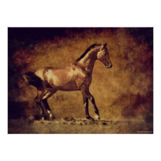Sepia Toned Rustic Horse Art Posters