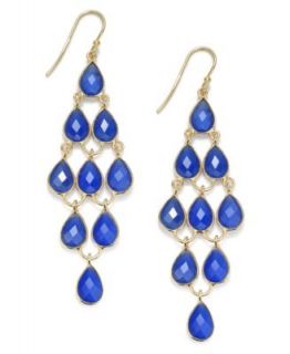 14k Gold Earrings, Multi Strand and Bead Chain Drop Earrings   Earrings   Jewelry & Watches