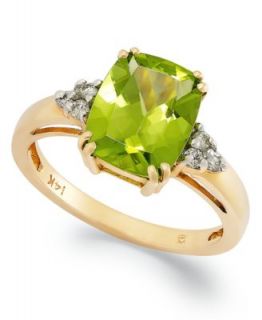 14k Gold Peridot (2 3/5 ct. t.w.) & Diamond Accent Oval Ring   Rings   Jewelry & Watches