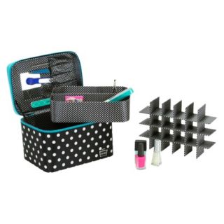 Caboodles Nail Case Black/White/Teal