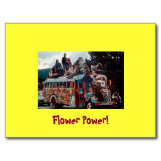 Sixties Hippies Greeting Card Postcards