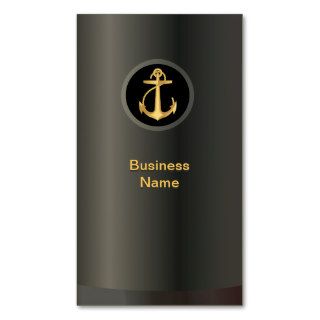 Professional Gold Anchor Business Card