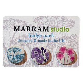 floral badge pack by marram studio