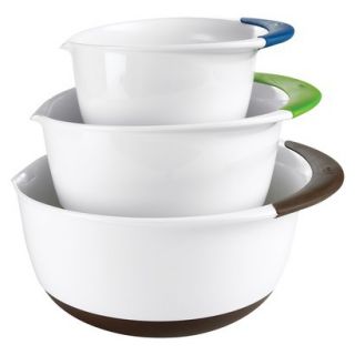 OXO Plastic 3 pc. Mixing Bowl Set   White