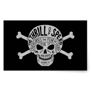 Thrill of Speed Skull Sticker