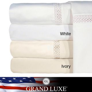 Grand Luxe Egyptian Cotton Payton 1200 Thread Count Sheet Deep Pocket Separates and Pillowcase Pair Separates Veratex Sheets