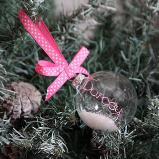 christmas tree personalised bauble decoration by red berry apple