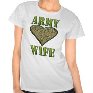 ARMY WIFE CAMO HEART TSHIRTS