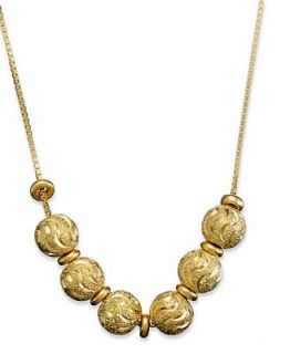 Giani Bernini 24k Gold over Sterling Silver Necklace, Sparkle Bead Necklace   Necklaces   Jewelry & Watches