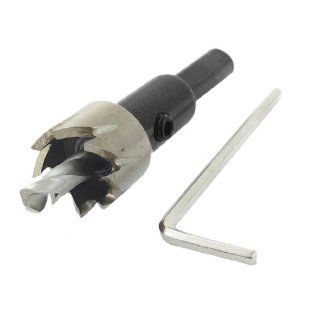 Black Metal Shaft 5mm Twist Drill Bit 17mm Cutting Tool Hole Saw w Hex Wrench   Hole Saw Arbors  