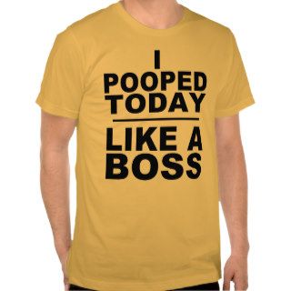 I POOPED TODAY, LIKE A BOSS T SHIRTS