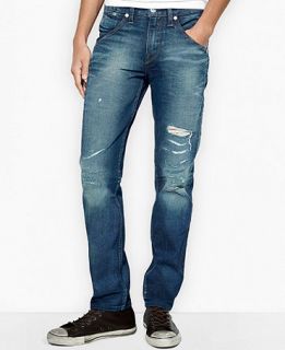 Levis 514 Straight Fit Shredded Flap Pocket Jeans   Jeans   Men