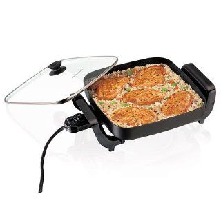 Hamilton Beach 38525 144 Sq. In. Nonstick Electric Skillet  Electric Frying Pans Nonstick With Lids  