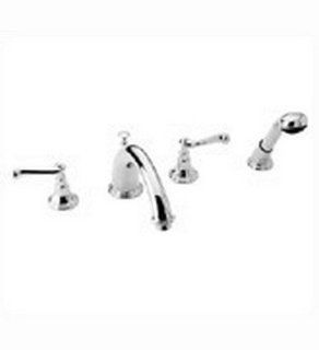 Jado 855/996/144 Classic Roman Tub Set with Hand Shower, Curved Levers, Brushed Nickel   Hand Held Showerheads  