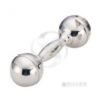 Empire Silver Sterling Chime Dumbbell Rattle  Baby Rattles  Baby