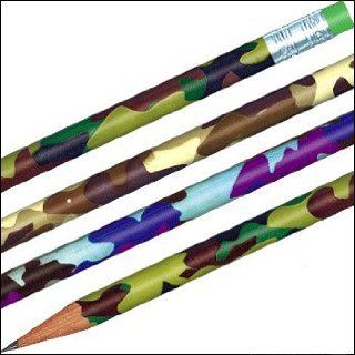 Tub Assorted Camouflage Pencils   144 per set  Wood Lead Pencils 