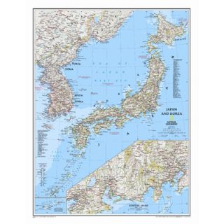 National Geographic Maps Japan & Korea Wall Map
