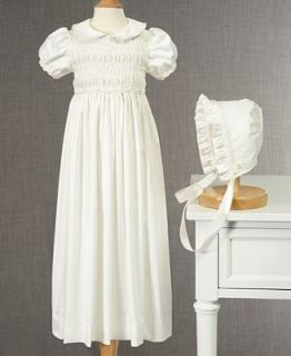 Cherish The Moment Baby Gown, Baby Girls Smocked Christening Gown and Bonnet   Kids