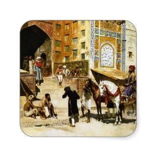 Steps of Mosque Vazirkham,Lahore by Edwin Weeks Stickers