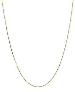 14k Gold Necklace, 18 Plain Box Chain   Necklaces   Jewelry & Watches