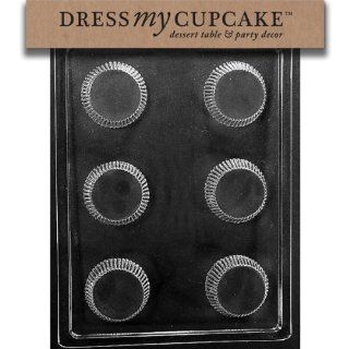 Dress My Cupcake DMCAO139 Chocolate Candy Mold, Xl Peanut Butter Cup Candy Making Molds Kitchen & Dining