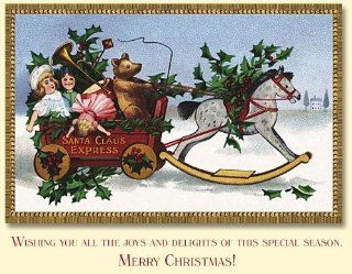 Old World Christmas Santa Claus Express Christmas Cards Pack of 10 Cards with Envelopes Health & Personal Care