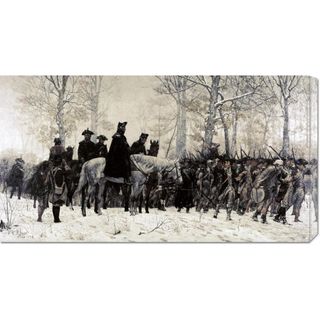 William T. Trego 'Washington Reviewing His Troops at Valley Forge' Stretched Canvas Art Canvas