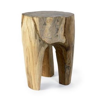 raw teak wood stool by nordal by idea home co