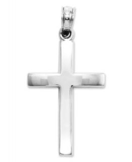 14k White Gold Pendant, Traditional Cross   Necklaces   Jewelry & Watches
