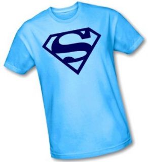 Superman Shield    Radiant Color Changing (White/Blue)    DC Comics Adult T Shirt, XX Large Clothing