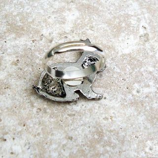 wild rabbit ring antiqued pewter by wild life designs