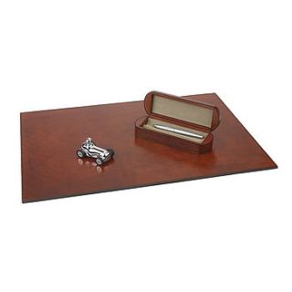 leather executive desk set large by life of riley