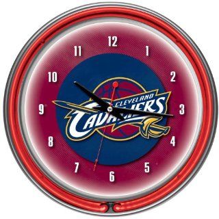 Cleveland Cavaliers NBA Chrome Double Ring Neon Clock Cleveland Cavaliers NBA Chrome Double Ring Ne Sports & Outdoors