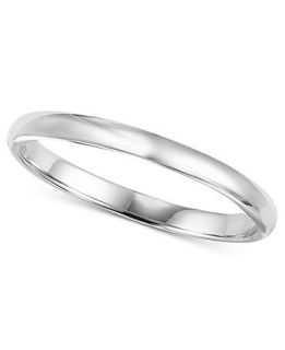 14k White Gold Ring, 2mm Wedding Band   Rings   Jewelry & Watches