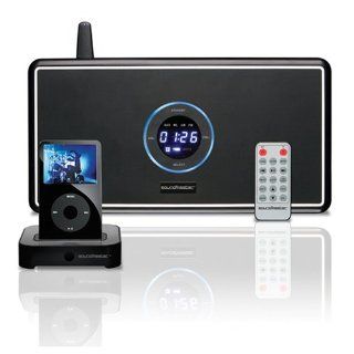 Excalibur 138BK SoundMaster Satellite Wireless Speaker System with Universal Dock for iPod (Black)   Players & Accessories