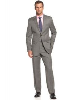 Calvin Klein X Suit, Light Grey Vested Peak Slim Fit   Suits & Suit Separates   Men