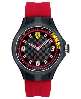 Scuderia Ferrari Watch, Mens Pit Crew Red Silicone Strap 44mm 830002   Watches   Jewelry & Watches