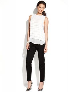 Vince Camuto Sleeveless Tiered Blouse & Skinny Leg Ankle Pants   Women