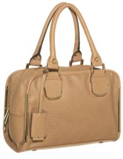 IVANKA TRUMP Crystal Gold Trim Perforated Leather Handbag [IT609], 134 CRYSTAL Clothing