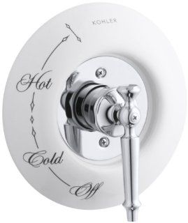 KOHLER K T134 4D CP Antique Rite Temp Pressure Balancing Valve Trim, Polished Chrome   Single Handle Shower Only Faucets  
