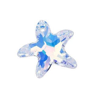 SWAROVSKI ELEMENTS Crystal Starfish Pendant #6721 20mm Crystal AB (1)