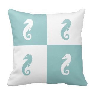 Color Block Pillow Seahorse