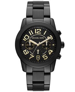 Michael Kors Womens Chronograph Mercer Black Tone Stainless Steel Bracelet Watch 41mm MK5858   A Exclusive   Watches   Jewelry & Watches