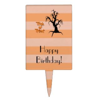 Halloween   Tree, Trick or Treat   Black Orange Cake Pick