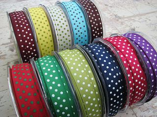 dotty spotty grosgrain ribbon by gertie & mabel