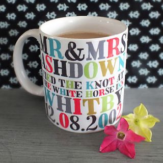 personalised delux mr & mrs mugs by that lovely shop