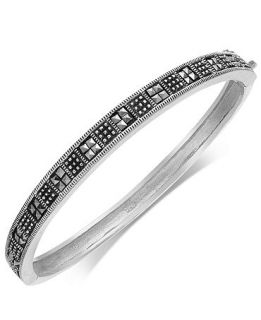 Genevieve & Grace Sterling Silver Marcasite Bangle Bracelet   Bracelets   Jewelry & Watches