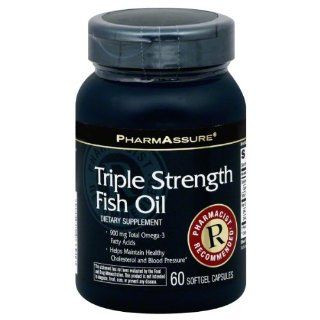 PharmAssure Fish Oil, Triple Strength, 60 Softgel Capsules Health & Personal Care